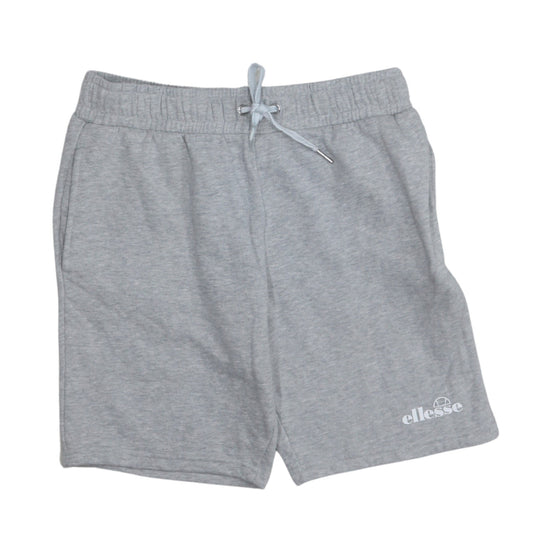 Additional front view of Ellesse Men's Grey Sweat Shorts, size S, Elastic Waist Casual