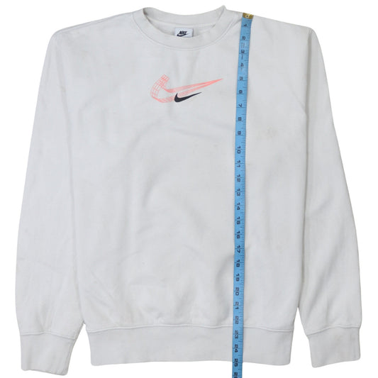 Mens UK Size M Nike White Pullover Sweatshirt