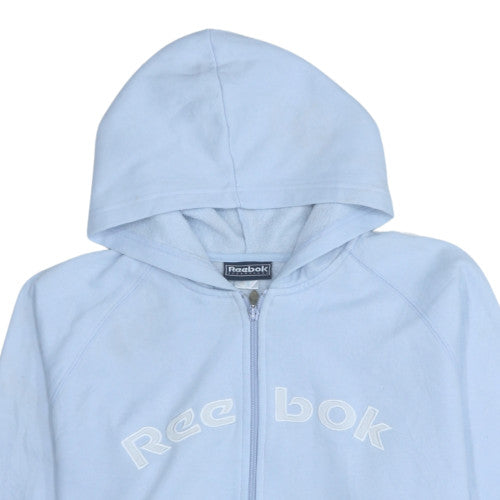 Womens UK Size M Reebok Blue Full Zip Hoodie