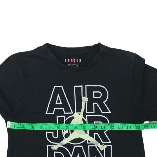 Jordan Boys Black Air Jordan Graphic Short Sleeve T-Shirt L 12-13 Yrs