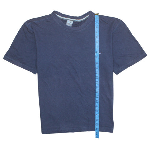 Nike Men's Blue Small Crew Neck Short Sleeve Cotton T-Shirt