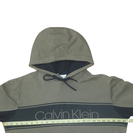 Mens UK Size L Calvin Klein Green Pullover Hoodie