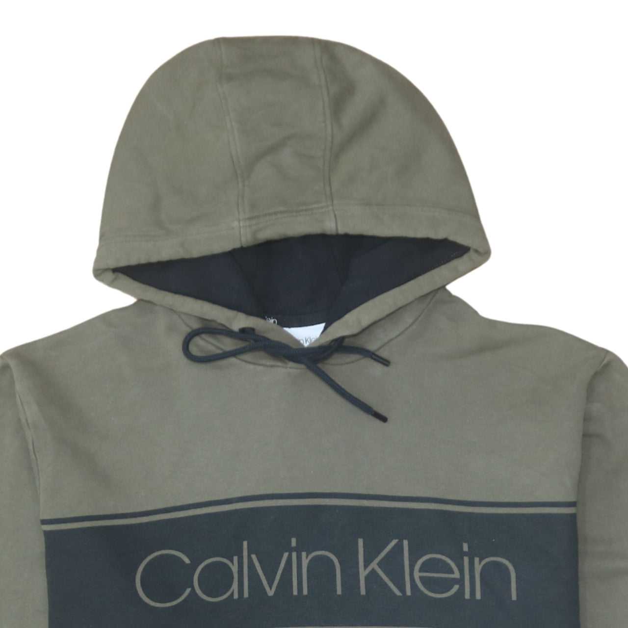 Mens UK Size L Calvin Klein Green Pullover Hoodie