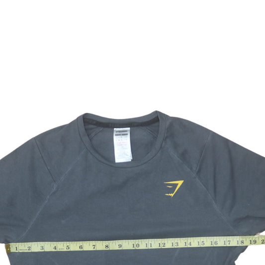 Gymshark Mens Grey Slim Fit Short Sleeve Sports T-Shirt Size S
