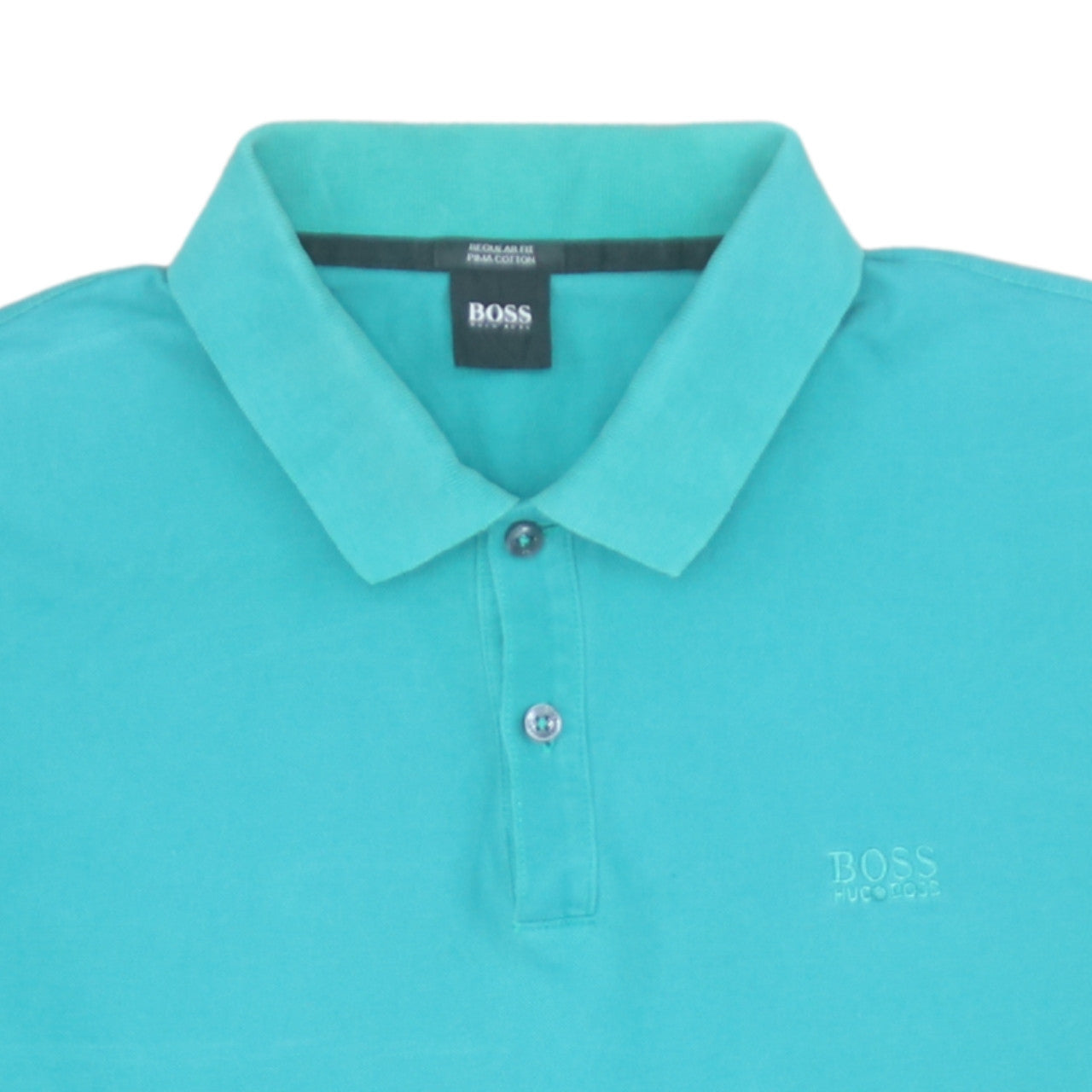 Hugo Boss Men's Green Pima Cotton Polo Shirt XL Regular Fit
