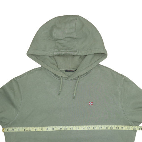 Mens UK Size M Napapijri Green Pullover Hoodie