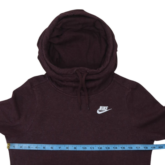 Womens UK Size XS Nike Brown Pullover Hoodie