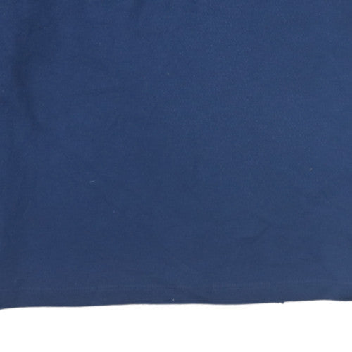 Mens UK Size M Nike Blue Henley Sweatshirt