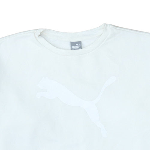 Womens UK Size M Puma White Pullover Sweatshirt