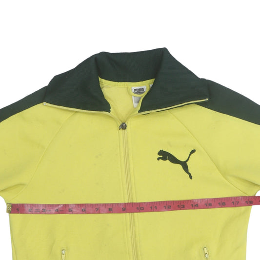 Puma Men's Yellow Track Jacket Size S Retro Full Zip Sportswear