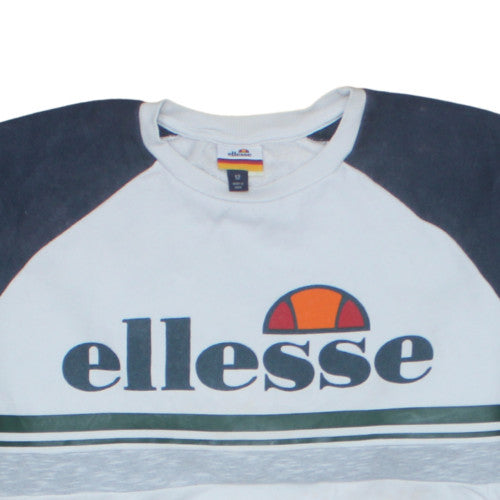 Womens UK Size 12 Ellesse White Pullover Sweatshirt