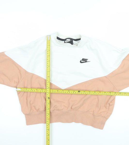 Womens UK Size L Nike Beige Pullover Sweatshirt