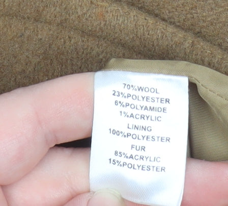 Womens UK Size 14 Honor Millburn at EWM Brown Overcoat