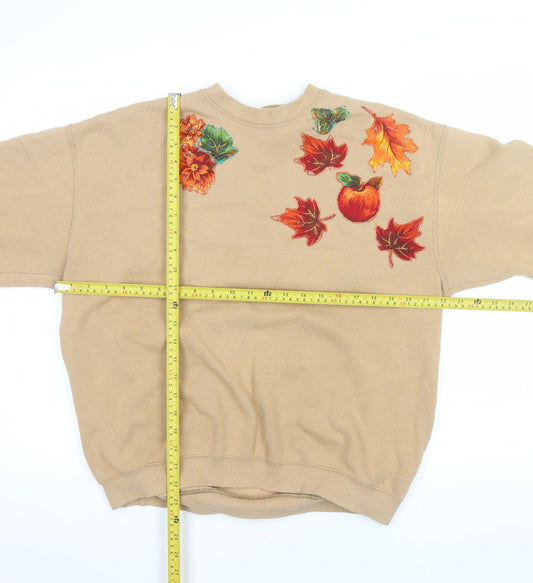 Womens UK Size L Lee Beige Pullover Sweatshirt