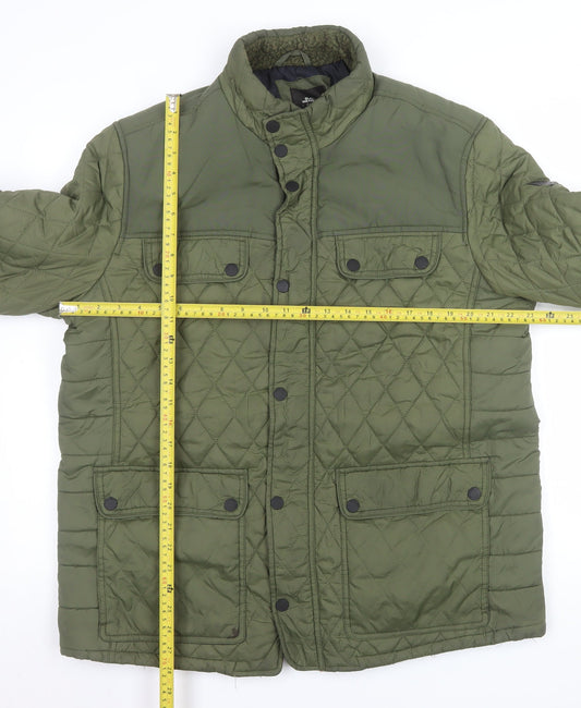 Mens UK Size XL Burton Menswear London Green Quilted Coat