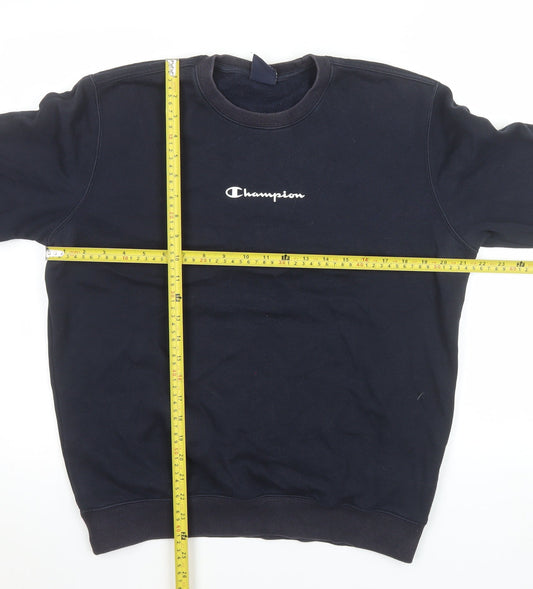 Mens UK Size M Champion Black Pullover Sweatshirt