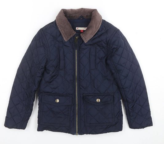 Boys UK Size 6 Years John Lewis Blue Quilted Coat