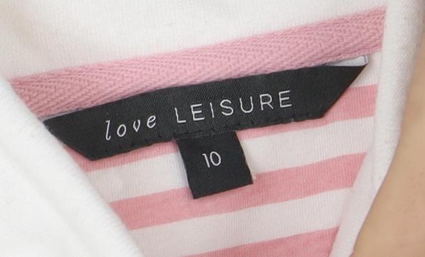 Womens UK Size 10 Love Leisure White Pullover Sweatshirt