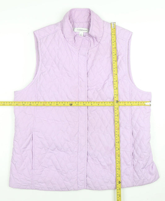 Croft & Barrow Women's Purple Quilted Sleeveless Waistcoat L