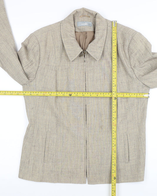 Womens UK Size 14 Wallis Regular Beige Suit Jacket