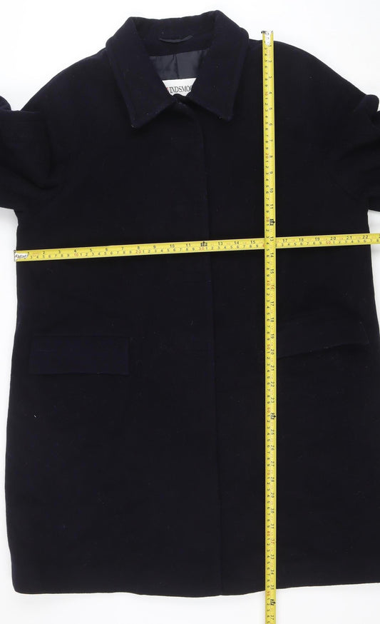 Windsmoor Women's Black Wool Cashmere Long Overcoat Size 14