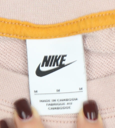 Womens UK Size M Nike Pink Pullover Sweatshirt