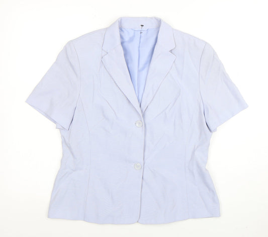 Dorothy Perkins Petites Blue Short Sleeve Blazer UK 14 Women’s Jacket