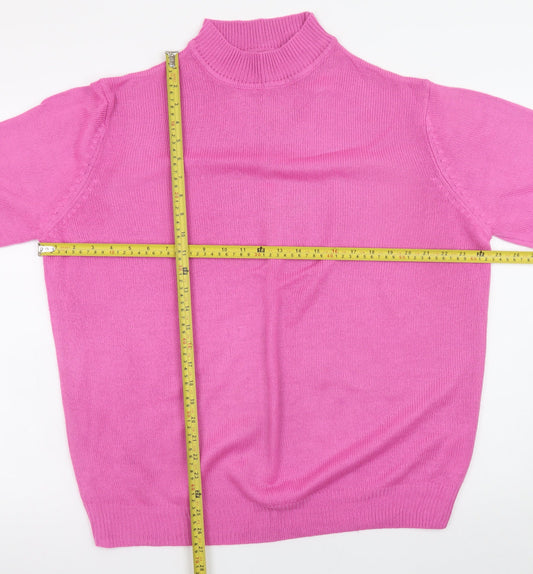Womens UK Size L Damart Pink Pullover Jumper