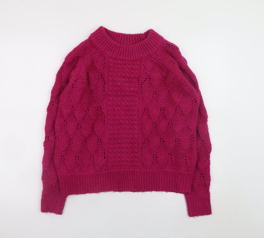 Womens UK Size XS VILA Pink Pullover Jumper