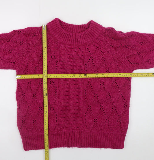Womens UK Size XS VILA Pink Pullover Jumper