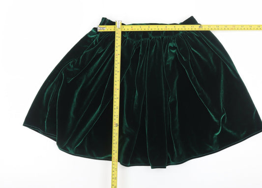 American Apparel Women’s Green Velvet Mini Skirt Size S