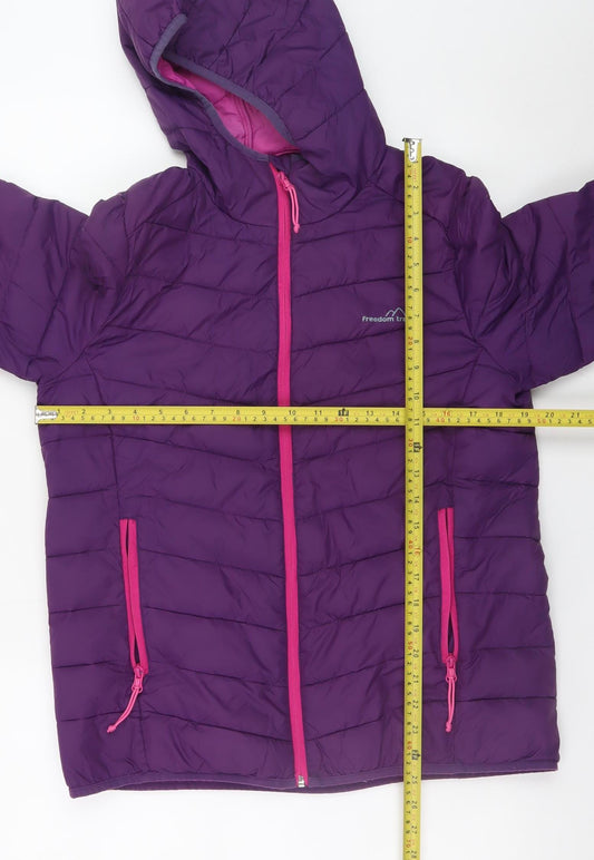 Womens UK Size 12 Freedom Trail Purple Puffer Jacket