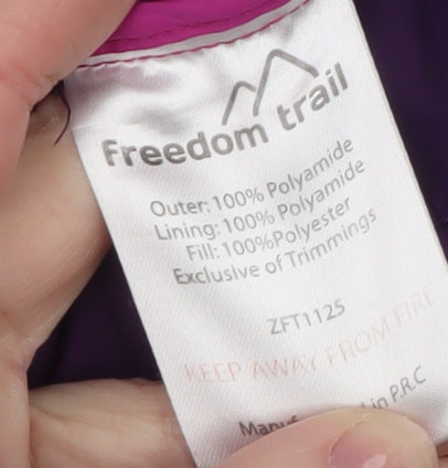 Womens UK Size 12 Freedom Trail Purple Puffer Jacket