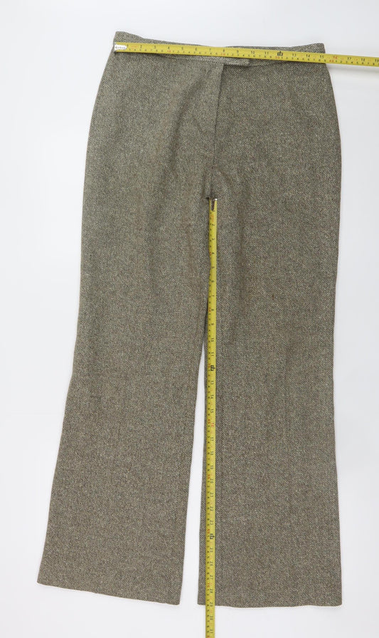 Womens UK Size 14 Marks and Spencer Regular Fit Business Formal Workwear Brown T