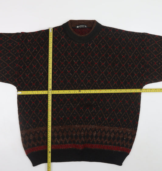 Mens UK Size XL Marks and Spencer Brown Pullover Jumper