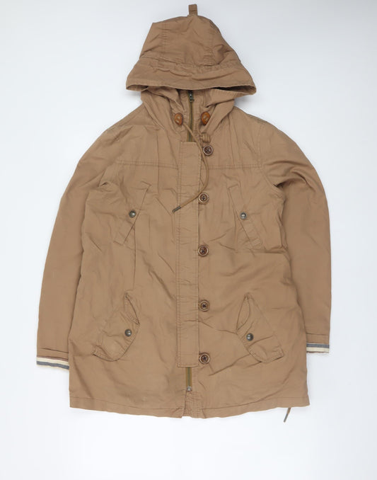 Womens UK Size 10 Fat Face Beige Parka Coat