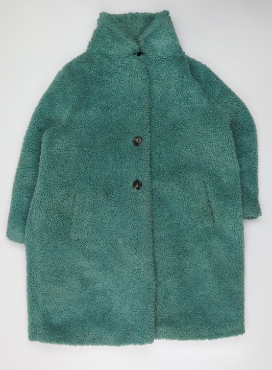 Womens UK Size 18 Papaya Green Overcoat