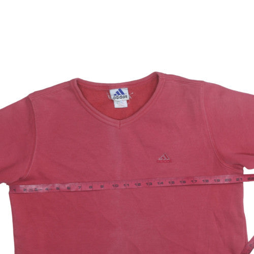 Womens UK Size M Adidas Red Pullover Sweatshirt