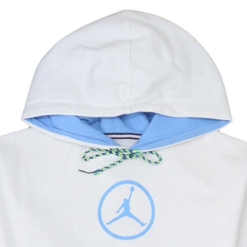 Mens UK Size L Jordan White Pullover Hoodie