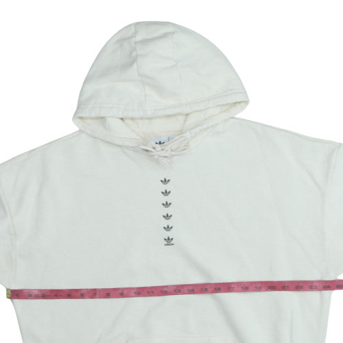 Womens UK Size 18 Adidas White Pullover Hoodie