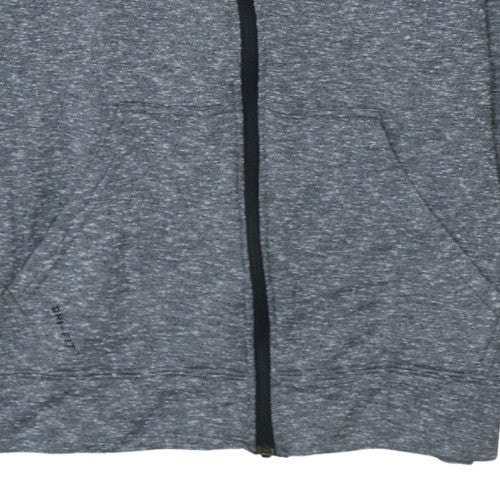 Mens UK Size L Nike Grey Full Zip Hoodie