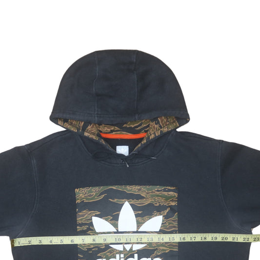 Mens UK Size M Adidas Black Pullover Hoodie