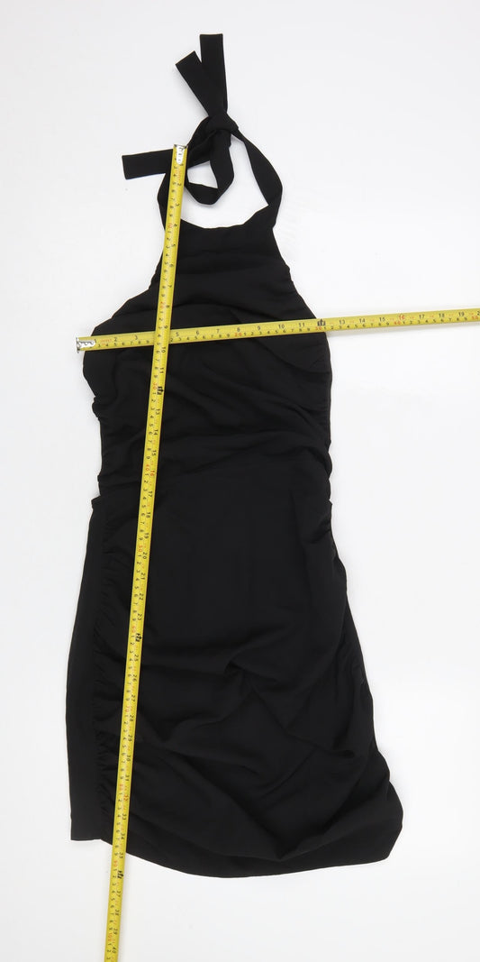 EGO Women’s Black Size 8 Halter Bodycon Party Dress