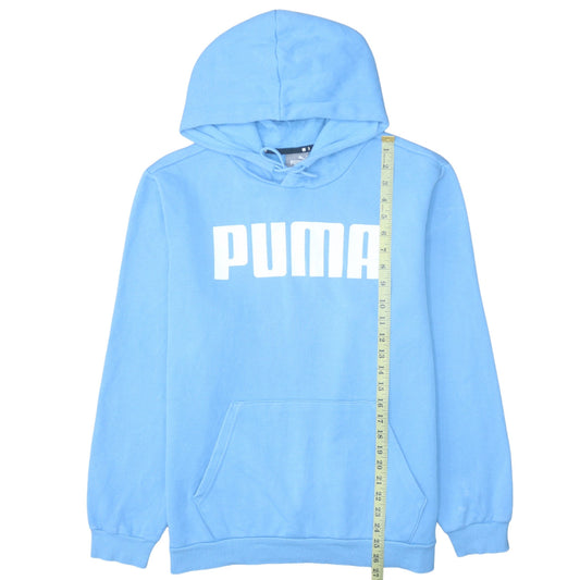 Mens UK Size L Puma Blue Pullover Hoodie