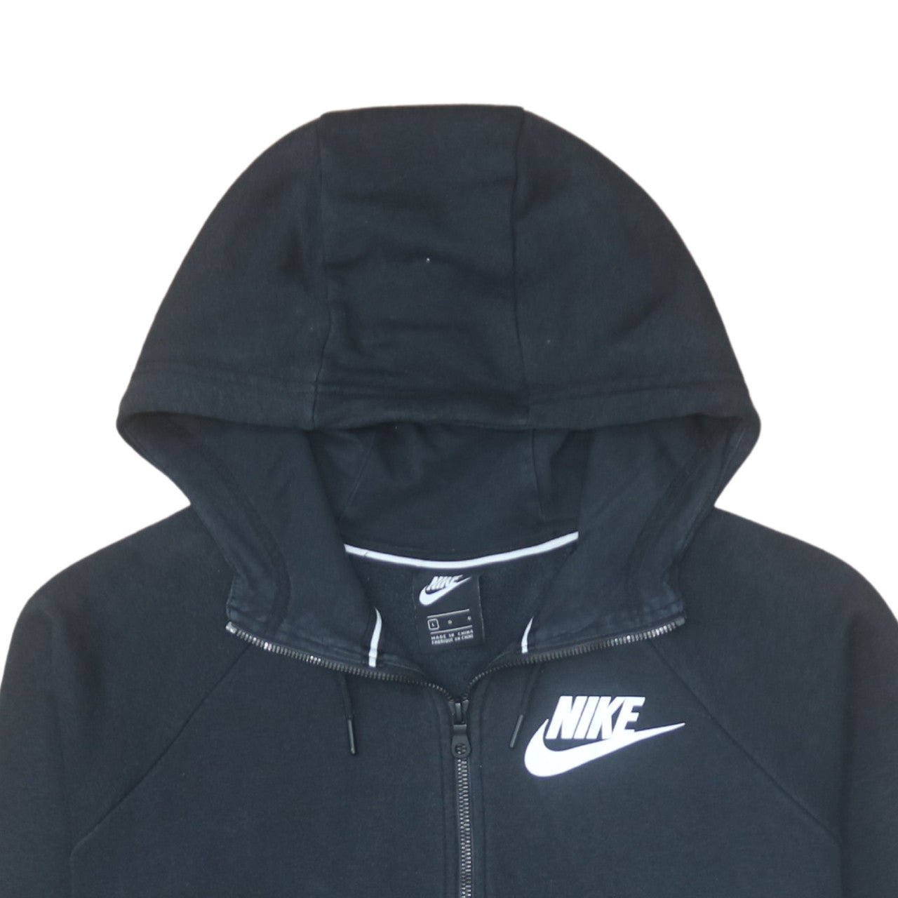 Mens UK Size L Nike Black Full Zip Hoodie
