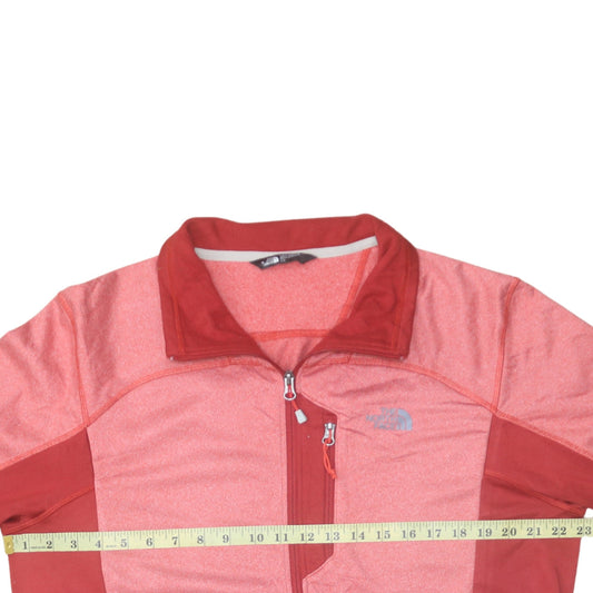 The North Face Men's Red Full Zip Fleece Jacket Size L Hiking
