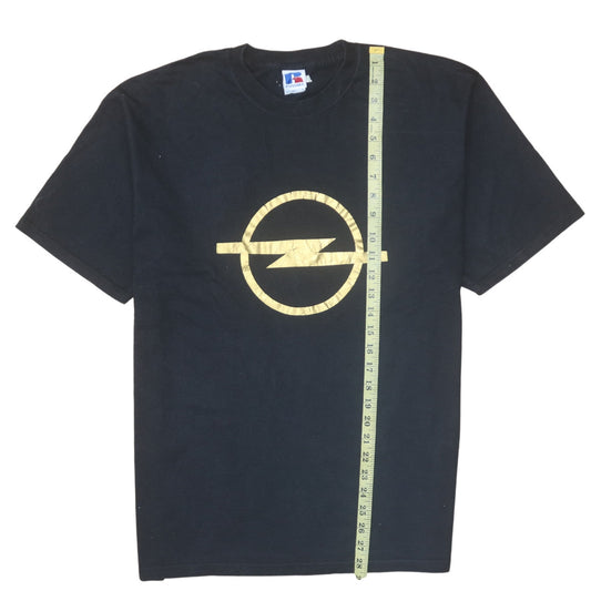 Russell Mens Black Opel Logo Graphic T-Shirt Size L