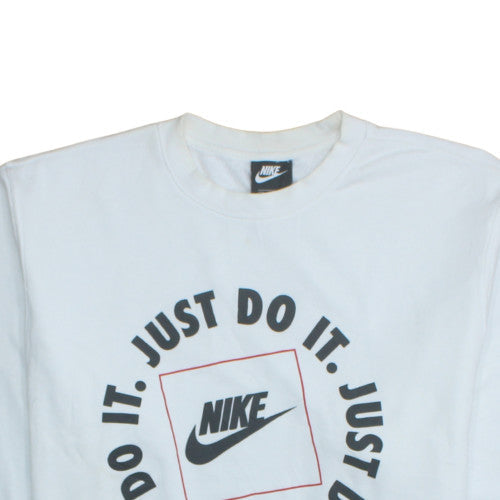 Mens UK Size L Nike White Pullover Sweatshirt