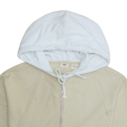Womens UK Size S Levi's Beige Full Zip Hoodie