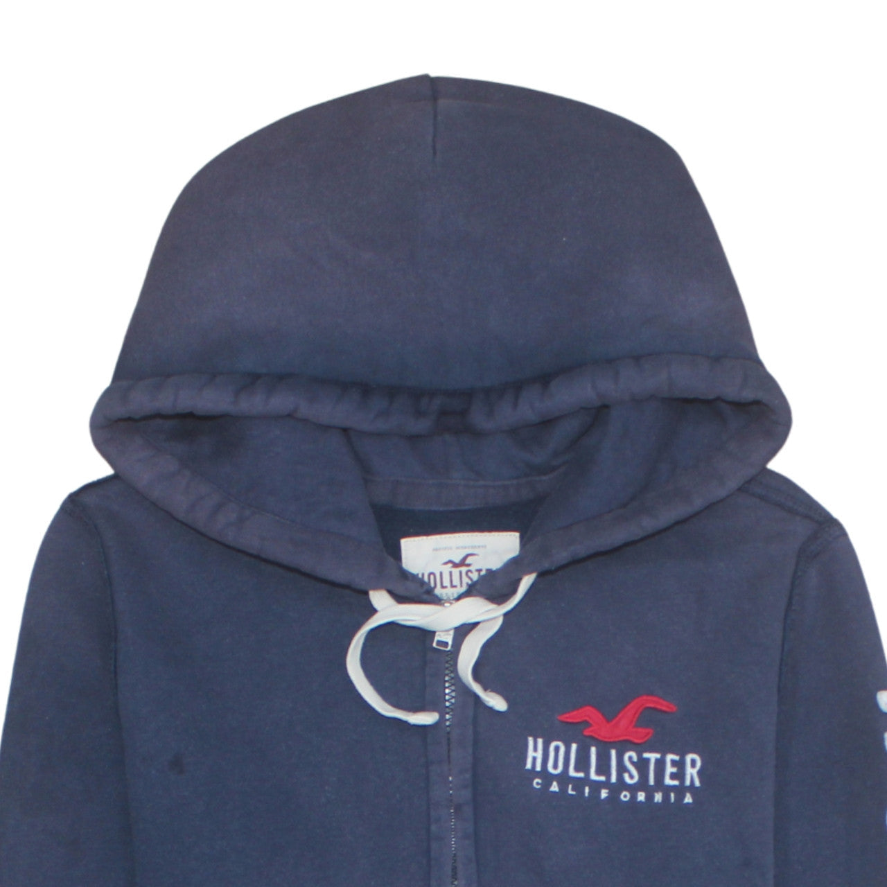 Mens UK Size M Hollister Blue Full Zip Hoodie